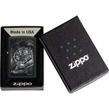 Zippo Spazuk Design Black Matte 2.25" Pocket Lighter Windproof 71847