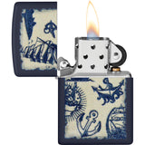 Zippo Nautical Design Navy Matte Windproof Lighter 71857