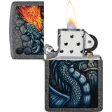 Zippo Fiery Dragon Design Iron Stone Windproof Lighter 71859