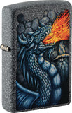 Zippo Fiery Dragon Design Iron Stone Windproof Lighter 71859