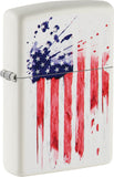 Zippo Flag Design White Matte Windproof Lighter 71866