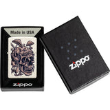 Zippo Skullshroom Design Mercury Glass 2.25" Pocket Lighter Windproof 71869
