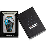 Zippo Reaper Surfer Design Street Chrome Windless USA Made Lighter 71871