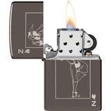 Zippo Windy Design Black Ice Windproof Lighter 71879