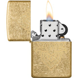 Zippo Henna Tattoo Design Tumbled Brass Windproof Lighter 71880