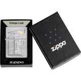 Zippo Retro Design Brushed Chrome Windless USA Made Lighter 71883