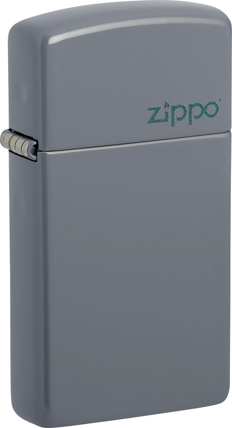 Zippo Slim Logo Design Flat Gray 2.38