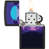 Zippo Sunset Design Black Light Pocket Lighter Black Matte Windproof 71893