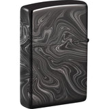 Zippo Marble Pattern Design High Polish Black Ice Windproof Lighter 71897