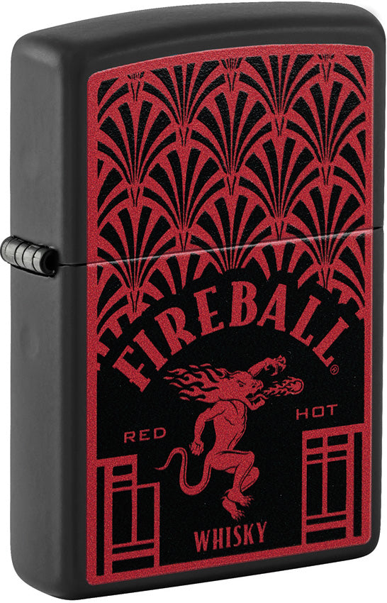 Zippo Fireball Black Matte Windproof Lighter 71900
