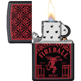 Zippo Fireball Black Matte Windproof Lighter 71900