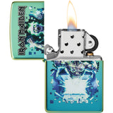 Zippo Iron Maiden Design Polish Teal Windproof Lighter 71901