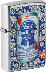 Zippo Pabst Blue Ribbon Design Street Chrome Windproof Lighter 71906