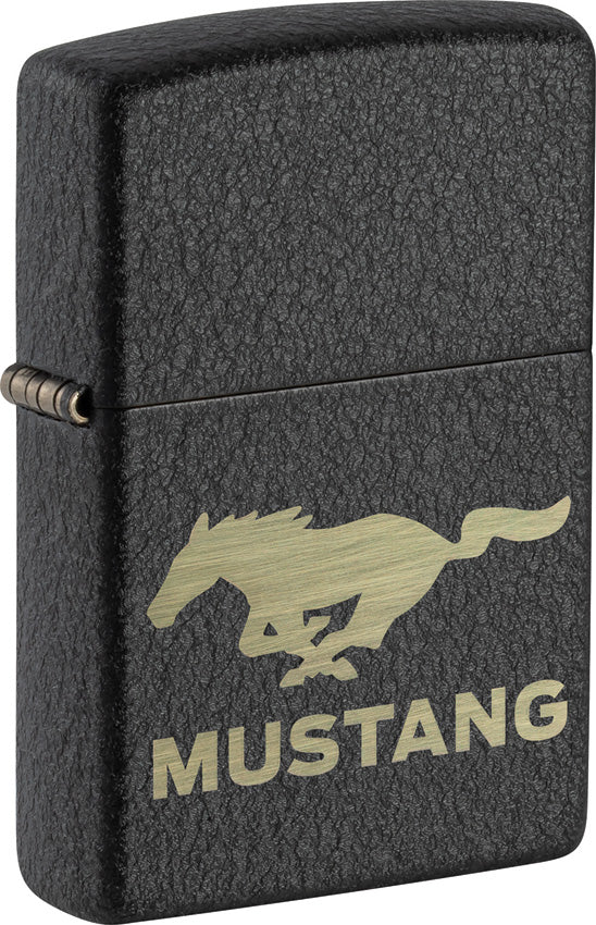 Zippo Ford Mustang Black Crackle Windproof Lighter 71912