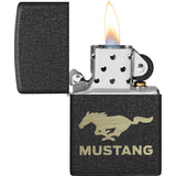 Zippo Ford Mustang Black Crackle Windproof Lighter 71912