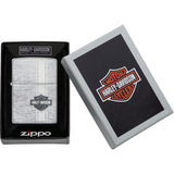 Zippo Harley Davidson Logo Design Brushed Chrome Windproof Lighter 71913