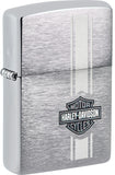 Zippo Harley Davidson Logo Design Brushed Chrome Windproof Lighter 71913