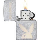 Zippo Playboy Logo Brushed Chrome Windproof Lighter 71915