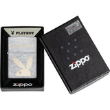 Zippo Playboy Logo Brushed Chrome Windproof Lighter 71915