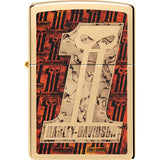 Zippo Harley Davidson AMA Design High Polish Brass Windproof Lighter 73303