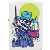 Zippo Cowboy Skull Design Cream Matte Windproof Lighter 73659