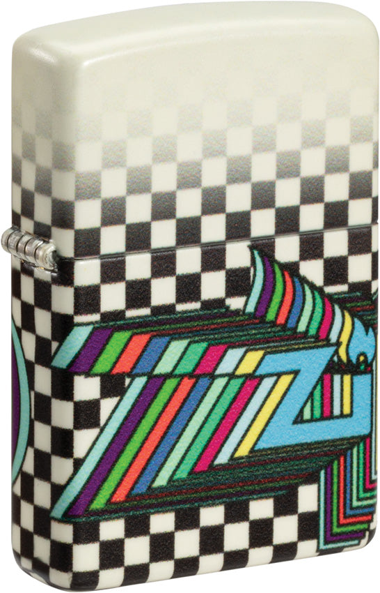 Zippo Retro Design Black/White Matte Water Resistant Lighter 73661