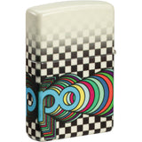 Zippo Retro Design Black/White Matte Water Resistant Lighter 73661