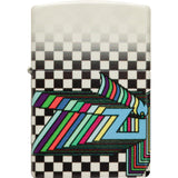 Zippo Retro Design Black/White Matte Water Resistant Lighter 73661