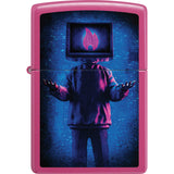 Zippo Flame Logo TV Man Design Pink Windproof Lighter 73665