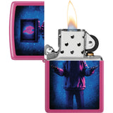 Zippo Flame Logo TV Man Design Pink Windproof Lighter 73665