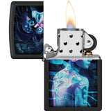 Zippo Cyborg Woman Design Black Matte Windproof Lighter 73667