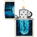 Zippo Woman in Tube Design Cream Matte Water Resistant Lighter 73670