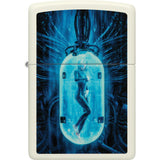 Zippo Woman in Tube Design Cream Matte Water Resistant Lighter 73670