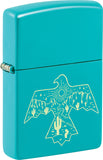 Zippo Thunderbird Design Teal Windproof Lighter 73672