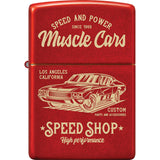 Zippo Muscle Car Design Red Matte Water Resistant Lighter 73673