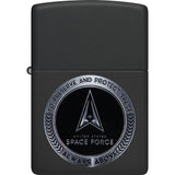 Zippo U.S. Space Force Design Black Matte Windproof Lighter 73747