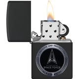 Zippo U.S. Space Force Design Black Matte Windproof Lighter 73747