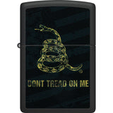 Zippo Dont Tread On Me Design Black Matte Waterproof Lighter 73751