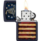 Zippo Dont Tread On Me Flag Design Blue/White/Red Matte Waterproof Lighter 73752