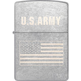 Zippo U.S. Army Design Street Chrome Windproof Lighter 73755