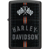 Zippo Harley Davidson Race Design Black Matte Water Resistant Lighter 73760