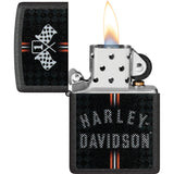 Zippo Harley Davidson Race Design Black Matte Water Resistant Lighter 73760