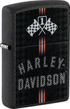 Zippo Harley Davidson Race Design Black Matte Water Resistant Lighter 73760