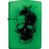 Zippo Skull Print Design Cream Matte Water Resistant Lighter 73765