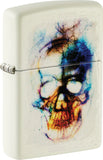 Zippo Skull Print Design Cream Matte Water Resistant Lighter 73765