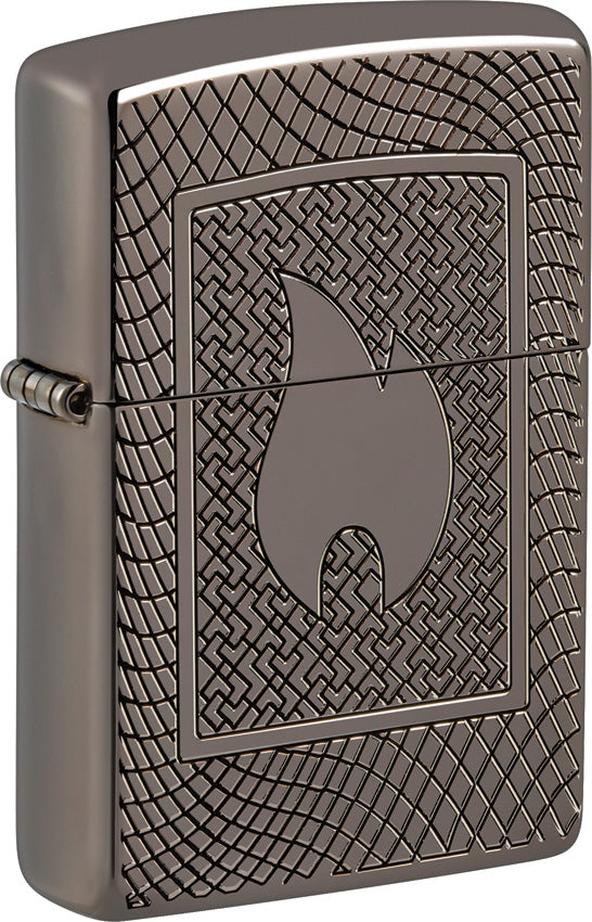 Zippo Pattern Design Black Ice Windproof Lighter 73821