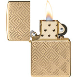 Zippo Pattern Design High Polish Brass Windproof Lighter 73822