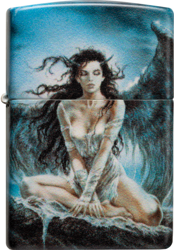 Zippo Luis Royo Design Blue/White 540 Colored Water Resistant Lighter 73823