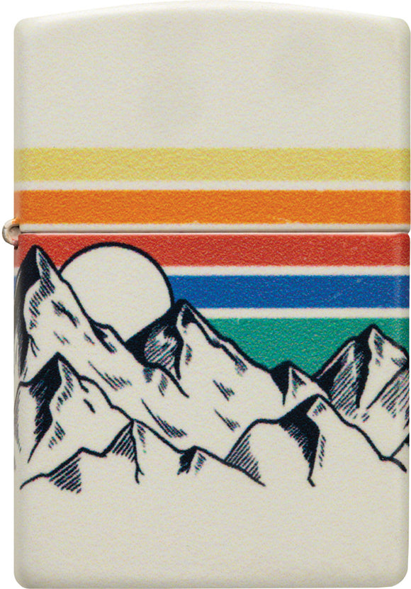 Zippo Mountain Design Cream Matte Water Resistant Lighter 73825