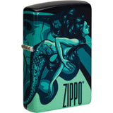 Zippo Mermaid Design Blue/Teal 540 Colored Water Resistant Lighter 74048 